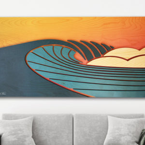 Wooden wave art