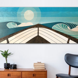 Wooden wave art