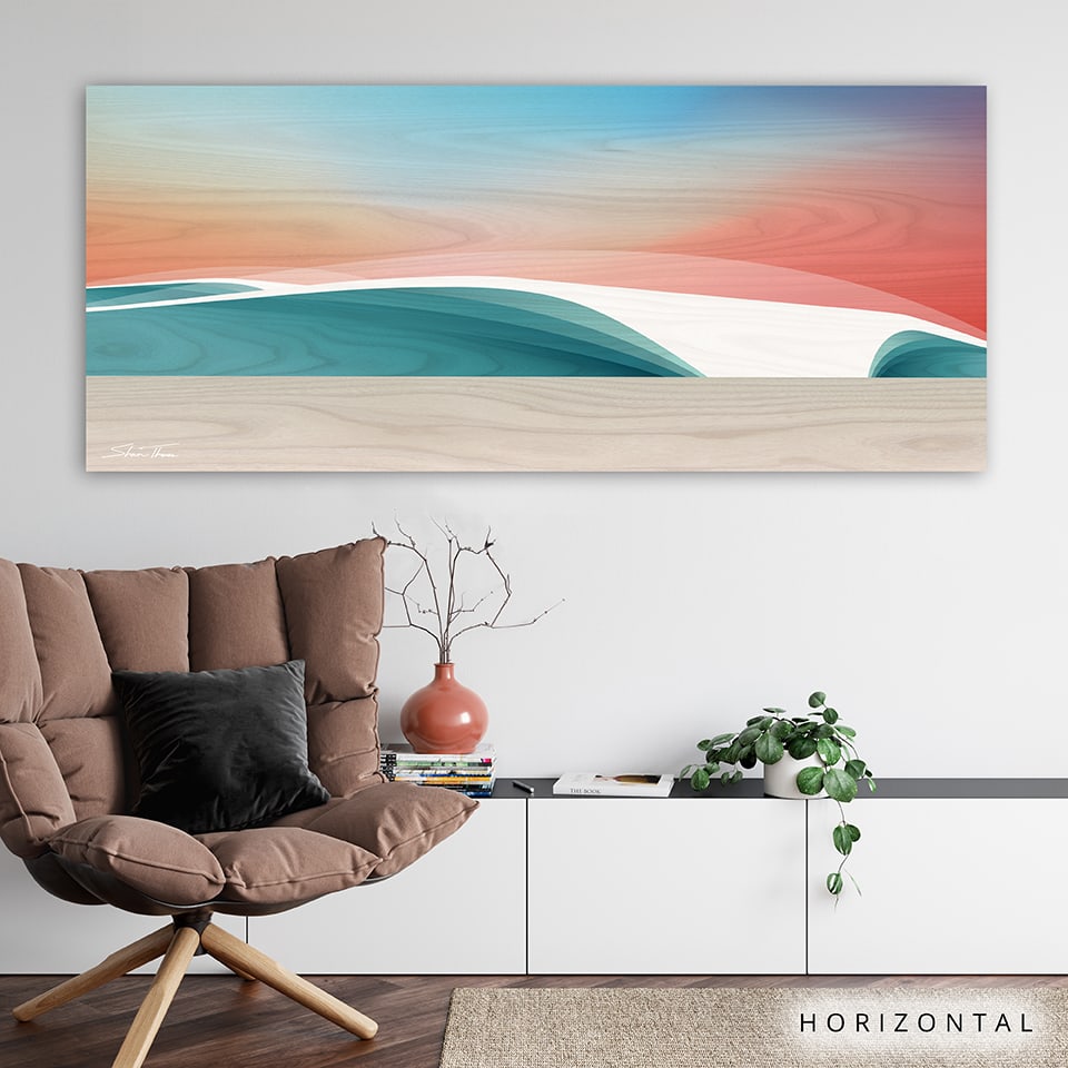 wave artwork, wave painting, modern wave art