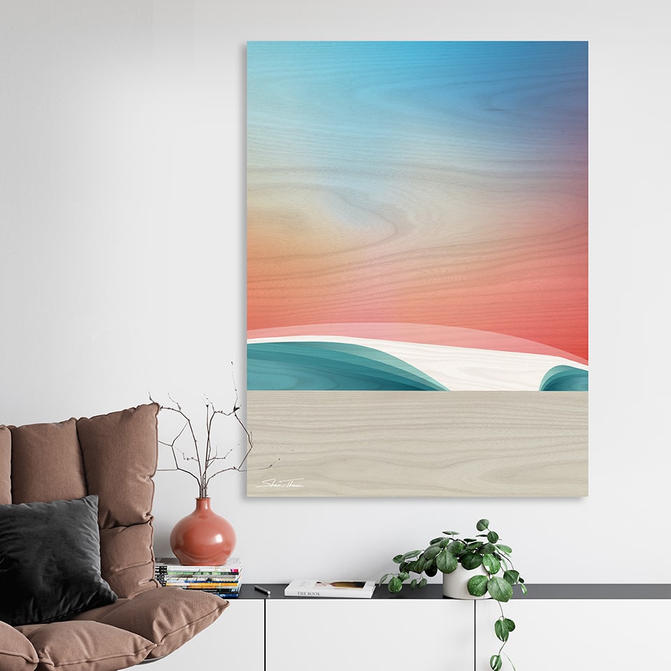 wave artwork, wave painting, modern wave art