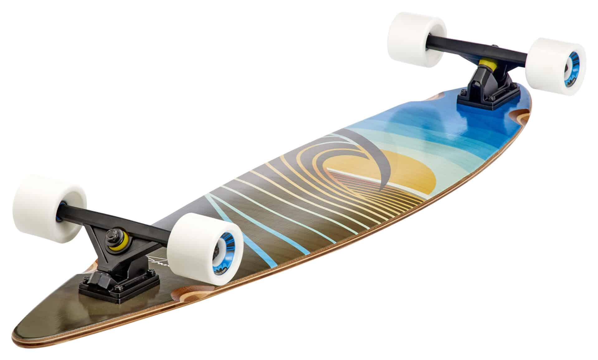 "Sunset Peak" Pintail Longboard | Artist Shaun Thomas pintail longboard skateboard