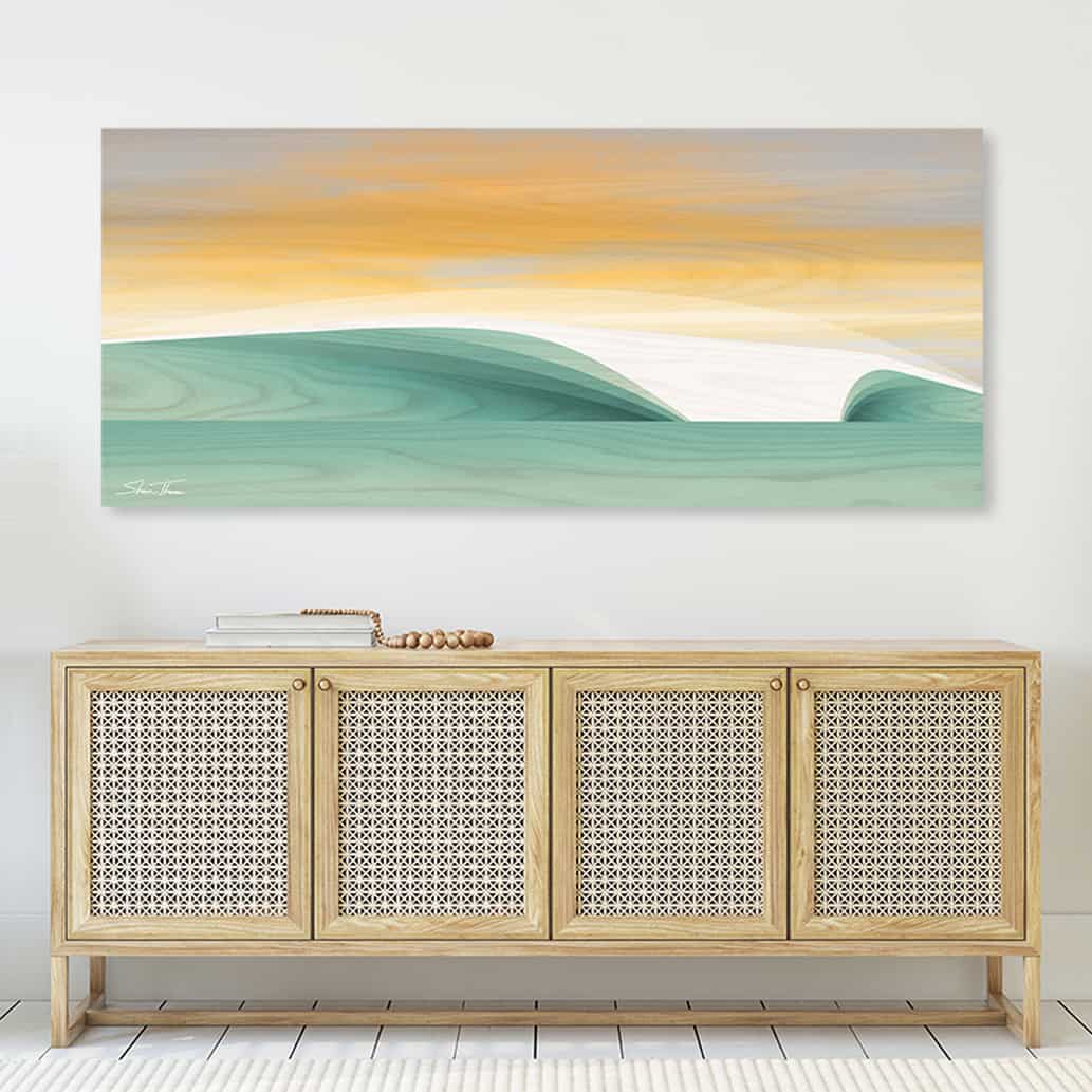 modern wave art, surf art, modern beach decor, ocean wave print. laguna beach art gallery by Shaun Thomas
