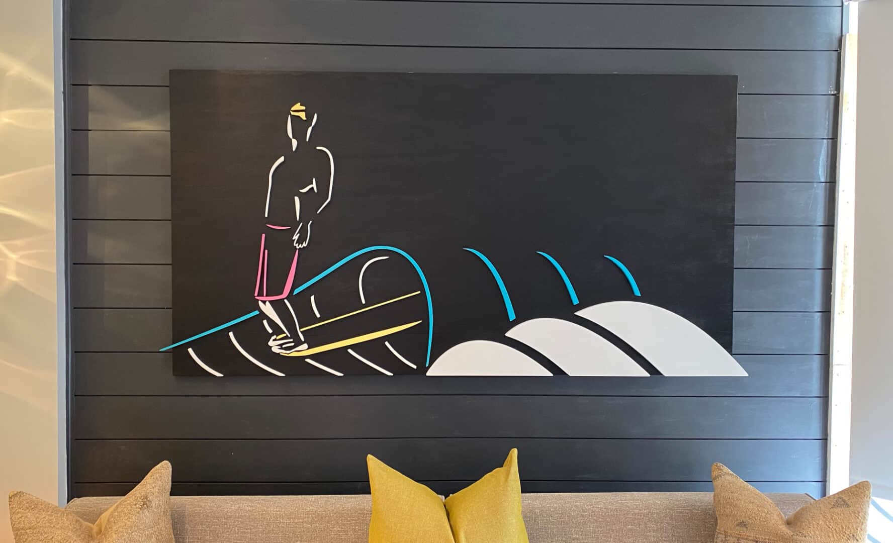 New Retro Surf Art Wood Sculpture | Inspired by Iconic “Endless Summer” Surf Movies