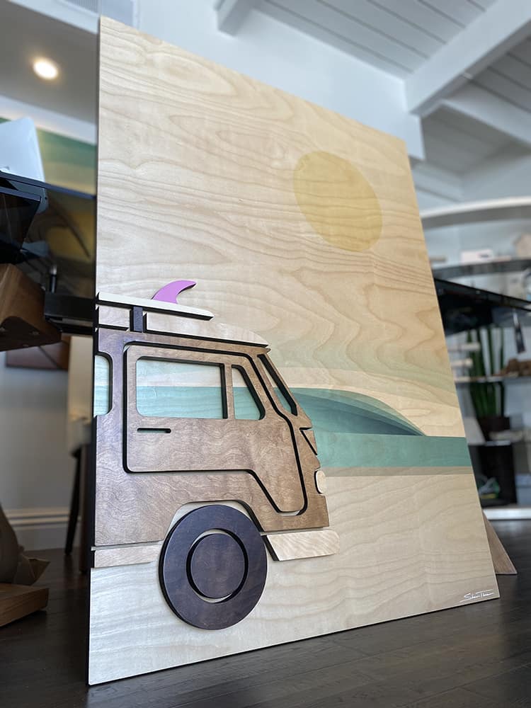 Van-Life-Sculpture VW Van artwork