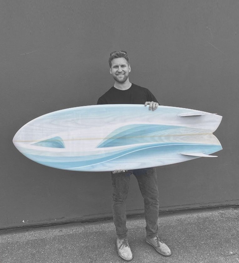 modern coastal artwork, surfboard art, surfboard paintings