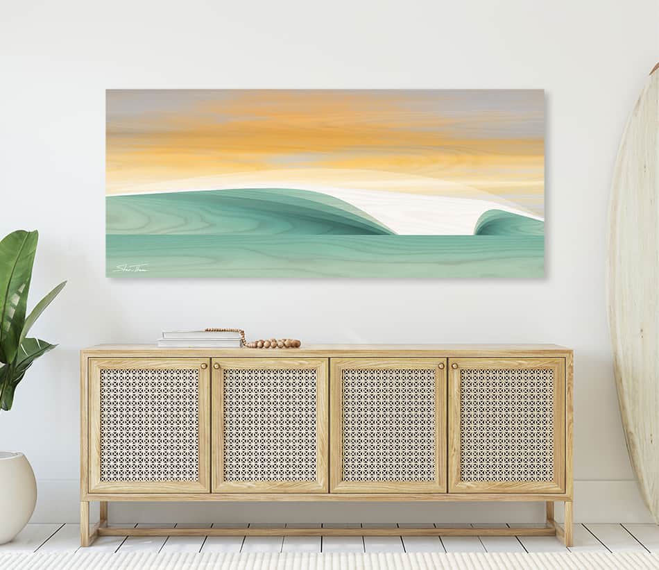 Essence of Coastal Living: Sea Foam Green and the Golden Hue Sunset