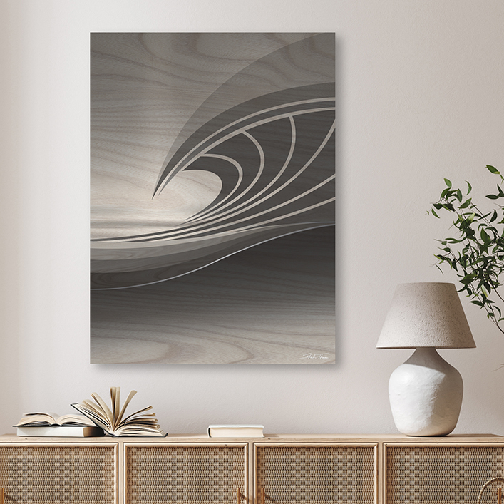 modern wave art, geometric waves
