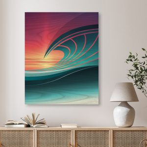 coastal modern wave art, wave artist, ocean wave print