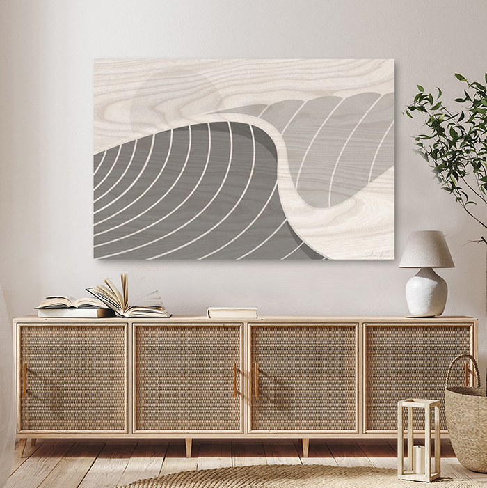 modern wave art, wave decor