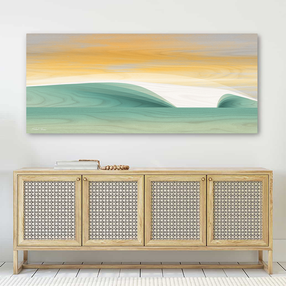 modern wave art, surf art, modern beach decor, ocean wave print. laguna beach art gallery by Shaun Thomas